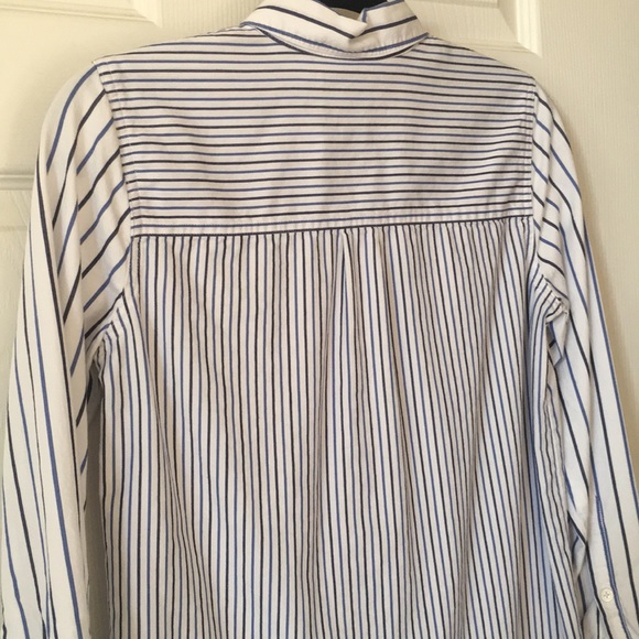 Madewell white striped button down top sz Xxs - Picture 2 of 5